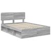 vidaXL Estructura de cama con cabecera Gris Sonoma 150 x 200 cm