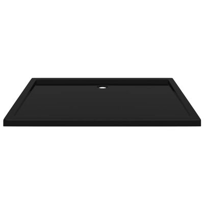 vidaXL Plato de ducha rectangular negro ABS 80x120 cm