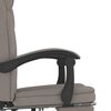 vidaXL Silla de oficina reclinable de tela gris taup&eacute;