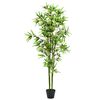 vidaXL Planta de bamb&uacute; artificial con maceta 175 cm verde