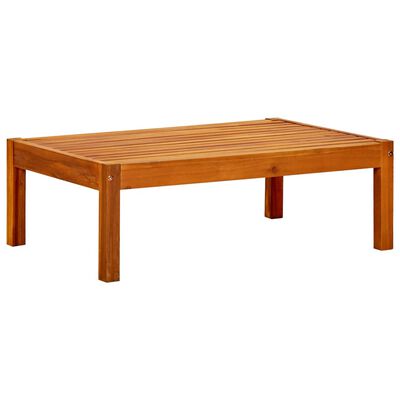 vidaXL Banco de jardín con mesa y reposapiés madera de acacia maciza