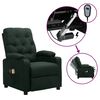 vidaXL Sill&oacute;n de masaje el&eacute;ctrico tela verde oscuro