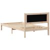 vidaXL Estructura de cama Negro 100 x 200 cm Madera de pino macizo
