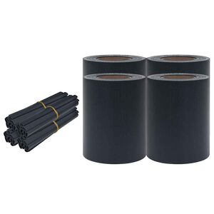 vidaXL Tiras de privacidad de PVC, 140 x 0,19 m, gris oscuro mate