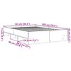 vidaXL Estructura de cama sin colch&oacute;n madera marr&oacute;n roble 140x200 cm