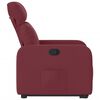 vidaXL Sillón reclinable elevable tela rojo tinto