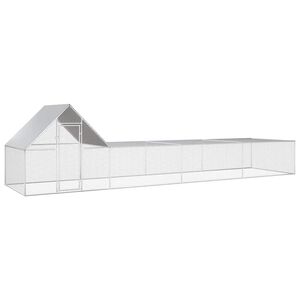 vidaXL Gallinero acero galvanizado 8x2x2 m