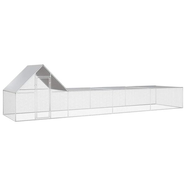 vidaXL Gallinero acero galvanizado 8x2x2 m