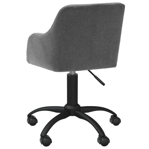 vidaXL Sillas de comedor giratorias 4 unidades tela gris claro