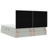 vidaXL Cama con almacenamiento y LED con LED Gris Claro 160 x 200 cm