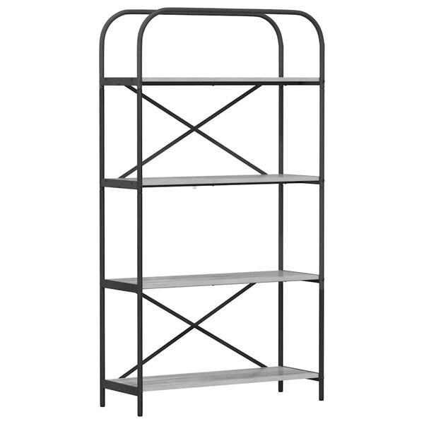 vidaXL Estante de libros Gris Sonoma 80 x 30 x 146 cm