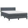 vidaXL Cama box spring con colch&oacute;n terciopelo gris oscuro 140x210 cm