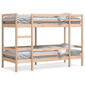 vidaXL Cama litera sin colch&oacute;n madera maciza de pino 90x200 cm