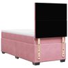 vidaXL Cama box spring con colch&oacute;n terciopelo rosa 80x200 cm