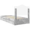 vidaXL Cama con almacenamiento con cabecera Gris Concreto 90 x 200 cm