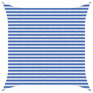 vidaXL Toldo Vela Azul y Blanco 3,6 x 3,6 m HDPE
