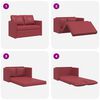 vidaXL Sof&aacute; cama suelo 2 en 1 cuero sint&eacute;tico rojo tinto 112x174x55 cm