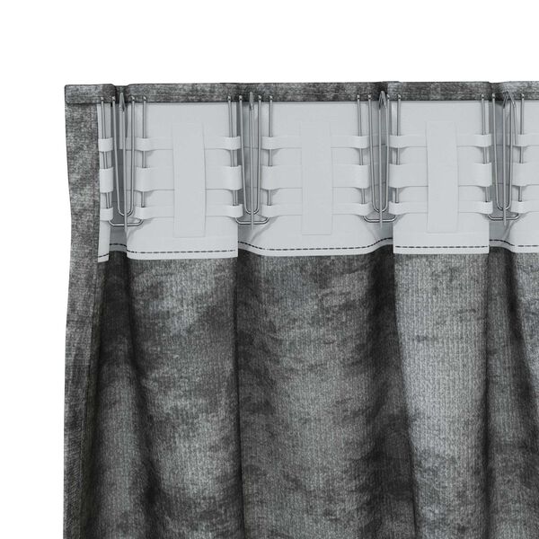 vidaXL Cortinas de Terciopelo 2 pcs Gris 175 x 140 cm Terciopelo