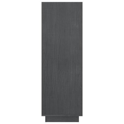 vidaXL Estantería/divisor de espacios madera de pino gris 80x35x103 cm