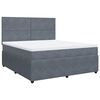 vidaXL Cama box spring con colchón terciopelo gris oscuro 180x200 cm