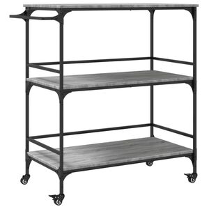 vidaXL Carrito de cocina madera ingenier&iacute;a gris Sonoma 100,5x50x105 cm