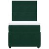 vidaXL Cama box spring con colch&oacute;n terciopelo verde oscuro 100x200 cm