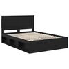 vidaXL Estructura de cama Negro 140 x 190 cm Madera de pino macizo