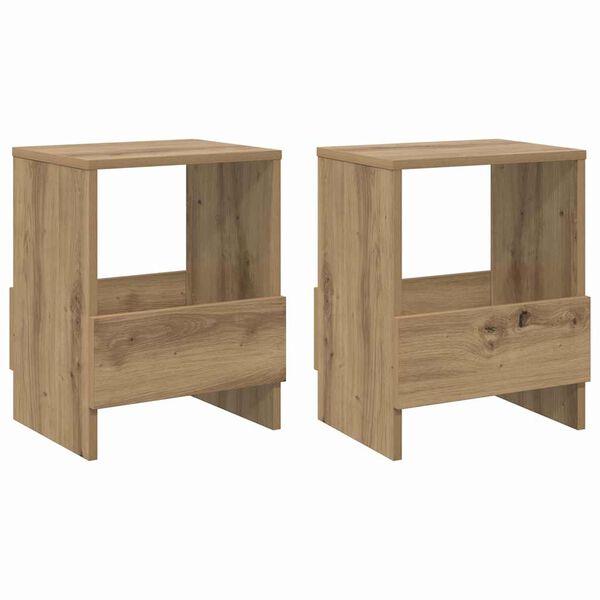 vidaXL Estante de revistas 2 pcs Roble artesanal 35 x 30 x 45 cm