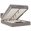 vidaXL Cama otomana con colch&oacute;n LED tela gris pardo 140x190 cm