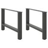 vidaXL Patas para mesa de centro antracita (2 unidades, 70 x 42-43 cm, acero)
