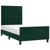 vidaXL Estructura cama sin colch&oacute;n terciopelo verde oscuro 100x200 cm