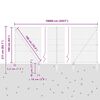 vidaXL Reja con postes Gris 1.6 x 100 m Acero recubierto de PVC