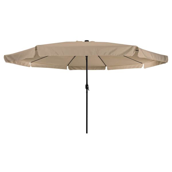 vidaXL Parasol de jardín Taupe y Negro 395 x 395 x 245 cm