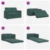 vidaXL Sof&aacute; cama de suelo 2 en 1 terciopelo verde oscuro 122x204x55 cm