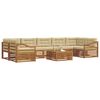 vidaXL Conjunto de sof&aacute;s de exterior con coj&iacute;n 8 pcs Natural y Beige