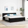 vidaXL Cama tipo Box Spring con colch&oacute;n Negro 200 x 180 cm Poli&eacute;ster