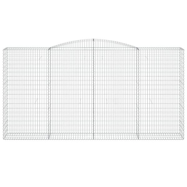 vidaXL Cestas de gaviones 7 uds forma de arco hierro 400x50x200/220 cm