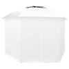 vidaXL Marquesina de jardín con cortinas blanca 360x312x265cm 180 g/m²