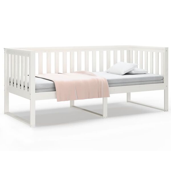 vidaXL Sofá cama sin colchón madera maciza de pino blanco 90x200 cm