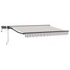 vidaXL Armaz&oacute;n de toldo manual con LEDs Gris claro y blanco. 5 x 3 m