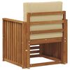 vidaXL Conjunto de sof&aacute;s de exterior con coj&iacute;n Natural 71 x 63 x 73 cm