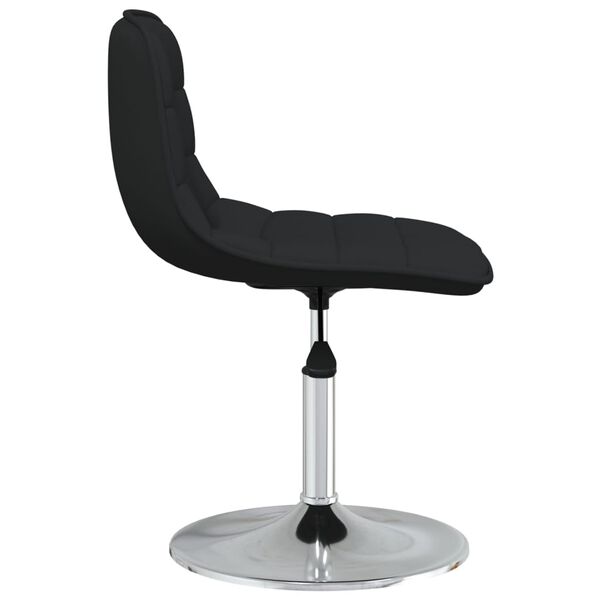 vidaXL Sillas de comedor giratorias 4 unidades tela negro