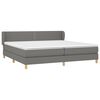 vidaXL Cama box spring con colch&oacute;n tela gris oscuro 200x200 cm