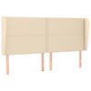 vidaXL Cama box spring con colch&oacute;n tela color crema 180x200 cm