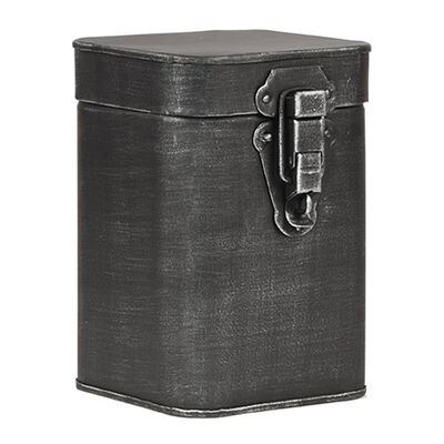 LABEL51 Caja de almacenaje negro envejecido M 12x13x17 cm