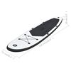vidaXL Juego de tabla de paddle surf inflable negro y blanco