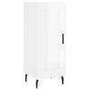 vidaXL Aparador de madera contrachapada blanco brillante 34,5x34x90 cm