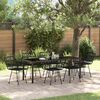 vidaXL Conjunto de Comedor de Jard&iacute;n 7 pcs Negro
