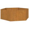 vidaXL Jardinera de acero corten oxidado 138x120x45 cm