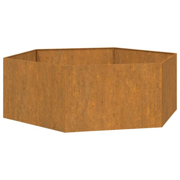 vidaXL Jardinera de acero corten oxidado 138x120x45 cm